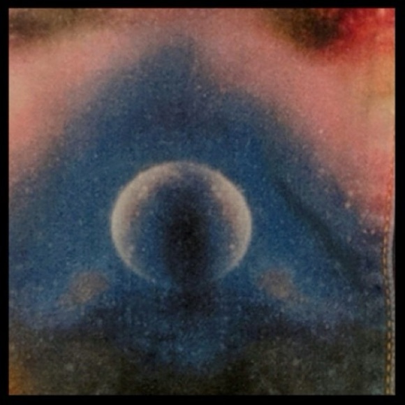 NWOT ✮ L'Amour Nanette Lepore Stretch Denim Multicolored Legging Galaxy Universe - Picture 4 of 11